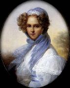 KINSOEN, Francois Joseph Presumed Portrait of Miss Kinsoen china oil painting artist